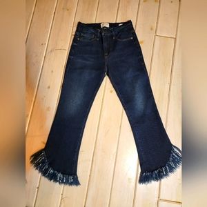 Frame le crop mini bootcut jeans
